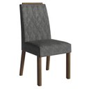 Ver imagem 5 de Conjunto Sala de Jantar Mesa Tampo de Vidro 4 Cadeiras Rustic/cinza/silver Porto Madesa