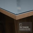 Ver imagem 7 de Conjunto Sala de Jantar Mesa Tampo de Vidro 4 Cadeiras Rustic/cinza/silver Porto Madesa