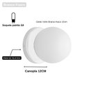 Ver imagem 2 de Arandela Luminária Lunar Globo 12 Cm Moderno Prata 005