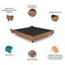 Cama King Base Box 195cm Many P02 Sintético Caramelo - Mpozenato - 3