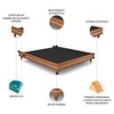 Ver imagem 3 de Cama King Base Box 195cm Many P02 Sintético Caramelo - Mpozenato