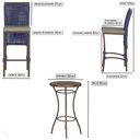 Ver imagem 2 de Mesa Bistrô e 2 Banquetas Roma Marrom Corda Náutica Estofado 8 Trama Original