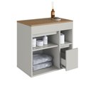 Ver imagem 5 de Balcão Gabinete de Banheiro Suspenso com 1 Porta e 1 Gaveta 60cm Multimóveis Crart-BAL011 - Arenas
