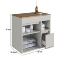 Ver imagem 4 de Balcão Gabinete de Banheiro Suspenso com 1 Porta e 1 Gaveta 60cm Multimóveis Crart-BAL011 - Arenas