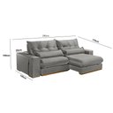 Ver imagem 2 de Sofá Retrátil e Reclinável 290 Cm Braço 25 Cm Lake Meu Sofá Online