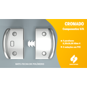 Ver imagem 6 de Bate Fecha em Polimero V/V cor Cromado
