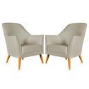 Ver imagem 1 de Kit 2 Poltronas Orion Courino Bege Aradecor