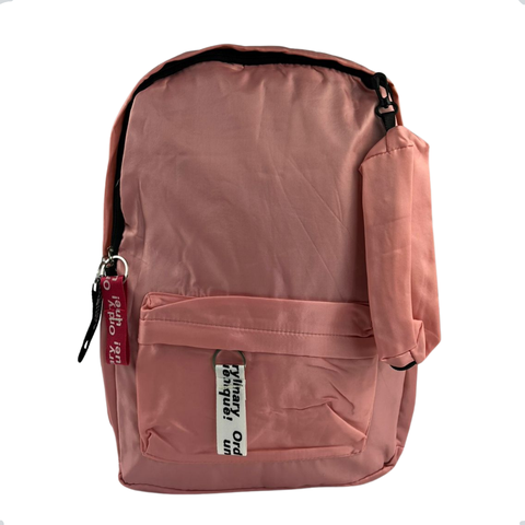 Mochila Urban Charm Estilo e Funcionalidade com Design Sofisticado em Tecido Sintético com Estojo Ro