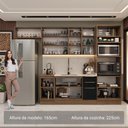 Ver imagem 6 de Armário de Cozinha Completa 310cm Rustic/preto Lux Madesa 01