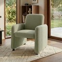 Ver imagem 3 de Poltrona Roma Decorativa Bouclê para Sala Matrix Cor:bouclê Verde