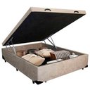 Ver imagem 2 de Cama Box Baú Viúva Sereneprime Suede Bege 44x128x188