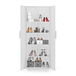 Armário Multiuso Organizador Sapateira com 2 Portas - Branco - Lh Móveis - 5