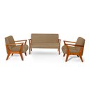 Ver imagem 1 de Conjunto de Poltronas Estofadas em Madeira Maciça Cléo Bege – Straub Web