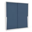 Ver imagem 2 de Guarda-roupa Casal Porto 2 Portas 2 Gavetas Branco/azul - Politorno
