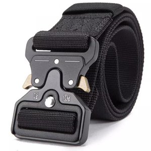 Cinto Masculino Militar Engate rápido - Ajustável em Poliester Cor Preto 3,8cm