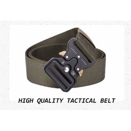 Cinto Masculino Militar Engate rápido - Ajustável em Poliester Cor Preto 3,8cm - 7