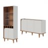 Sala de Estar Completa Jurerê 7 Portas 4 Prateleiras Off White/freijó - Colibri - 2