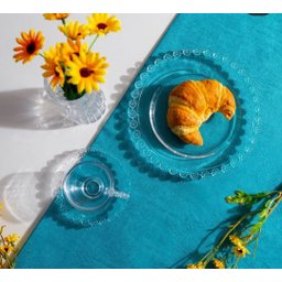 Conjunto 4 Pratos Sobremesa Cristal Daisy 20cm Wolff - 3