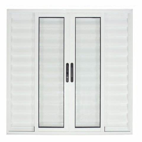Janela de Alumínio Branco Veneziana de Correr 6 Folhas Suprema Sem Grade CMC Classic-1.50(L)X1.20(A)