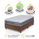Ver imagem 4 de Conjunto Box Baú Marrom Luanda Cinza Espuma D28 Solteiro 96x203x69 - King House