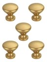Ver imagem 1 de Kit 5 Puxadores Cup Dourado Matte + Parafusos
