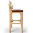 Ver imagem 7 de Kit 03 Banquetas Altas Para Cozinha Bancada Sala Tela Betta Fixa L02 Couríssimo Marrom - Lyam Lyam D