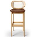 Ver imagem 6 de Kit 03 Banquetas Altas Para Cozinha Bancada Sala Tela Betta Fixa L02 Couríssimo Marrom - Lyam Lyam D