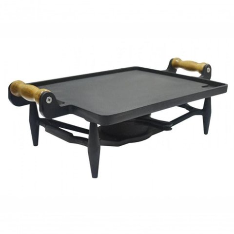 Rechaud Retangular de Ferro Fundido Liso - Met. Venâncio