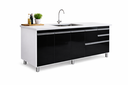 Ver imagem 1 de Gabinete Cozinha Mdp 1,94m Elegance com 8 Pés Pré-montado:preto