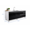 Ver imagem 3 de Gabinete Cozinha Mdp 1,94m Elegance com 8 Pés Pré-montado:preto