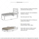 Ver imagem 3 de Bicama de Madeira Maciça para Colchão 78/88x188cm Multimóveis Cr35257 Branco