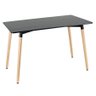 KIT - Mesa de jantar retangular Eames 60 x 120 cm preto + 2 cadeiras Eiffel DSW Verde escuro - 2