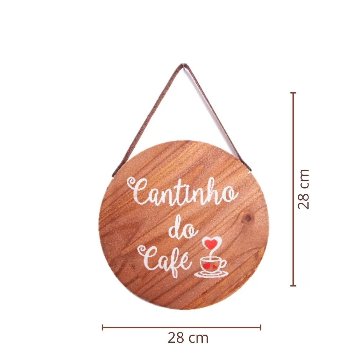 Quadro Decorativo Madeira Pinus Vários Modelos 28x28 Parede Cor:Cantinho Café - 5