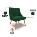 Ver imagem 3 de Cadeira Sala de Jantar Pé Palito Castanho Kit 6 Liz Bouclê Verde D03 - D’Rossi