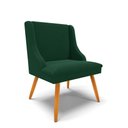 Ver imagem 5 de Cadeira Sala de Jantar Pé Palito Castanho Kit 6 Liz Bouclê Verde D03 - D’Rossi