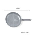 Ver imagem 4 de Frigideira Antiaderente 28cm Cinza Graniflon Moda do Chef