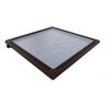 Tampa Piscina Ventilada Casa Máquina 80x80cm Rebaixo Marrom - 5