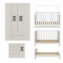 Ver imagem 7 de Quarto de Bebê Completo Berço Americano 3 em 1 Colchão Incluso Teddy Multimóveis MP4660 Off White