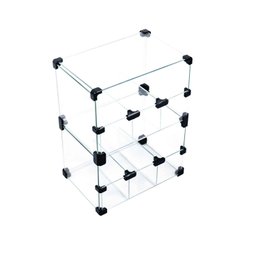 Baleiro Expositor Preto de Vidro - 0,30 X 0,40 X 0,20m - 4