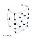 Ver imagem 3 de Baleiro Expositor Preto de Vidro - 0,30 X 0,40 X 0,20m
