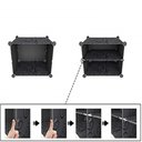 Ver imagem 3 de Armário Organizador Modular 2 Portas 4 Prateleiras 42cm Plástico Preto Kangur