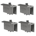 Ver imagem 1 de Fixador Grampo Final End Clamp Placa Painel Solar Alumínio e Inox | Perfil Master | Kit 04 Un