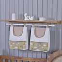 Ver imagem 1 de Porta Fralda Organizador Quarto de Bebê Menino Menina 2 Peças Varão:safari Bege