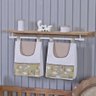 Porta Fralda Organizador Quarto de Bebê Menino Menina 2 Peças Varão:safari Bege - 1