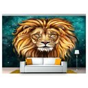 Ver imagem 1 de Papel De Parede Animais Leão Juba Arte 3D Anm209