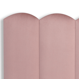Cabeceira Solteiro Modulada Nuvem Cama Box Veludo Nude - 4