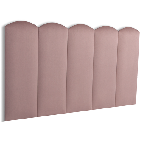 Cabeceira Solteiro Modulada Nuvem Cama Box Veludo Nude