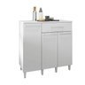 Balcão com Tampo 90cm 3 Portas 1 Gaveta - Branco - 1