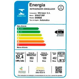 Geladeira Refrigerador Brastemp Frost Free Duplex 2 Portas 462 Litros 220V - 8