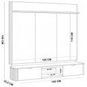 Ver imagem 6 de Painel para TV 70 pol com Bancada Suspensa Orgânica LED 180cm Leoni L05 Canela Off White Fosco -